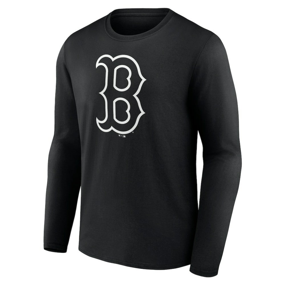 MLB Boston Red Sox Monochrome Personalized Name & Number Long Sleeve T-Shirt