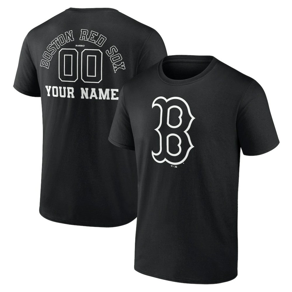 MLB Boston Red Sox Monochrome Personalized Name & Number T-Shirt