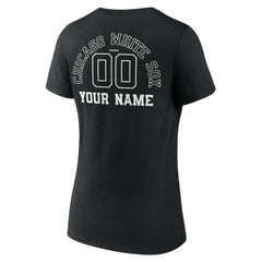 MLB Chicago White Sox Women's Monochrome Personalized Name & Number V-Neck T-Shirt