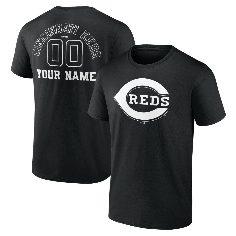 MLB Cincinnati Reds Monochrome Personalized Name & Number T-Shirt