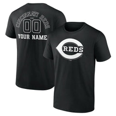 MLB Cincinnati Reds Monochrome Personalized Name & Number T-Shirt