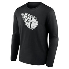 MLB Cleveland Guardians Monochrome Personalized Name & Number Long Sleeve T-Shirt