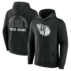 MLB Cleveland Guardians Monochrome Personalized Name & Number Pullover Hoodie