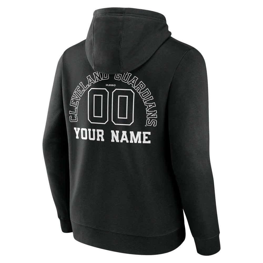 MLB Cleveland Guardians Monochrome Personalized Name & Number Pullover Hoodie