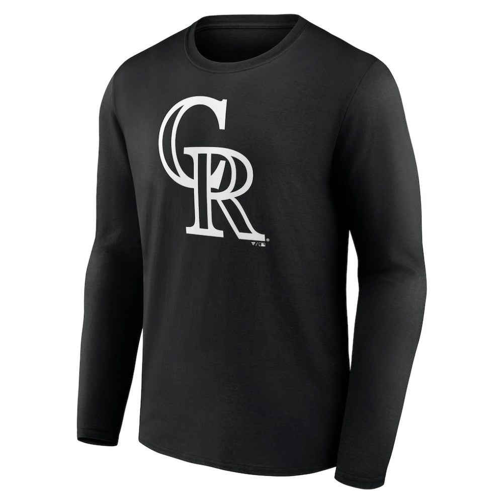 MLB Colorado Rockies Monochrome Personalized Name & Number Long Sleeve T-Shirt