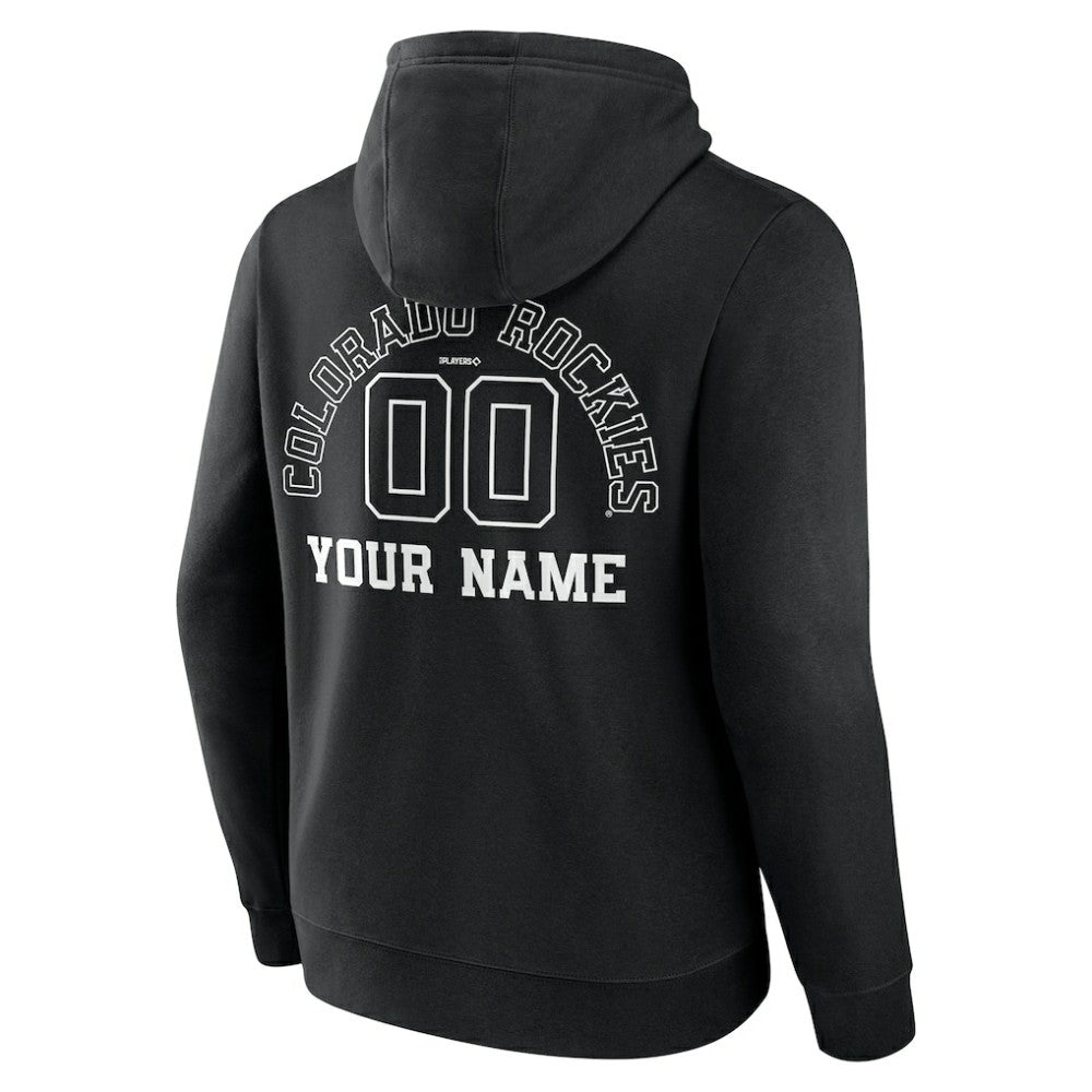 MLB Colorado Rockies Monochrome Personalized Name & Number Pullover Hoodie