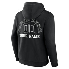 MLB Colorado Rockies Monochrome Personalized Name & Number Pullover Hoodie
