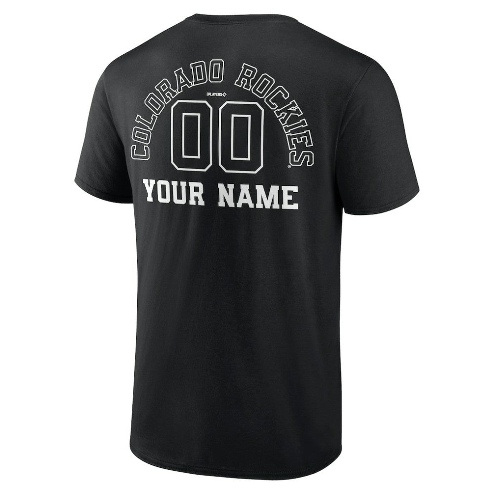 MLB Colorado Rockies Monochrome Personalized Name & Number T-Shirt