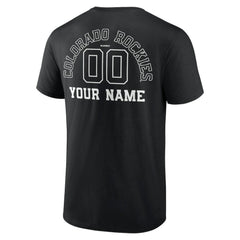 MLB Colorado Rockies Monochrome Personalized Name & Number T-Shirt