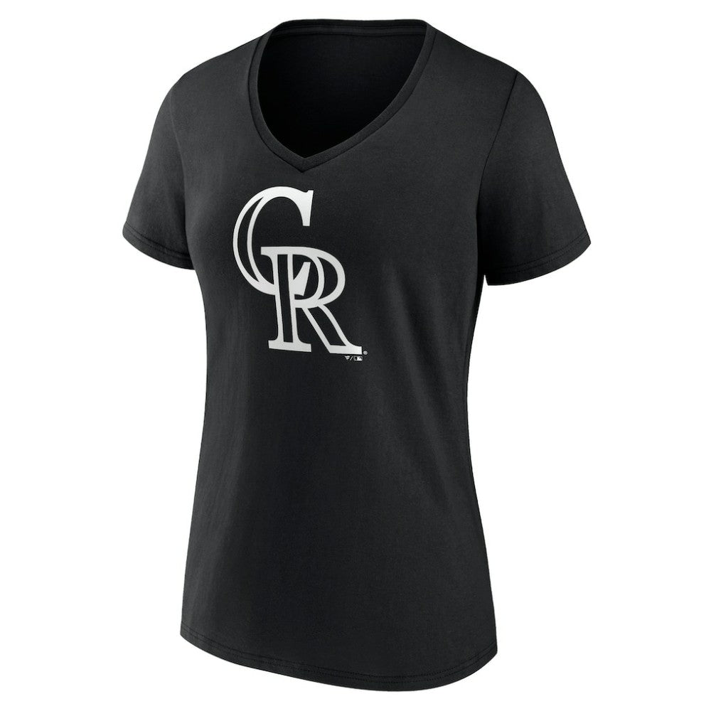 MLB Colorado Rockies Women's Monochrome Personalized Name & Number V-Neck T-Shirt