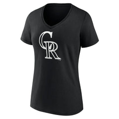MLB Colorado Rockies Women's Monochrome Personalized Name & Number V-Neck T-Shirt