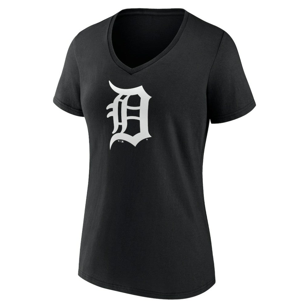 MLB Detroit Tigers Women's Monochrome Personalized Name & Number V-Neck T-Shirt