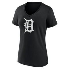 MLB Detroit Tigers Women's Monochrome Personalized Name & Number V-Neck T-Shirt