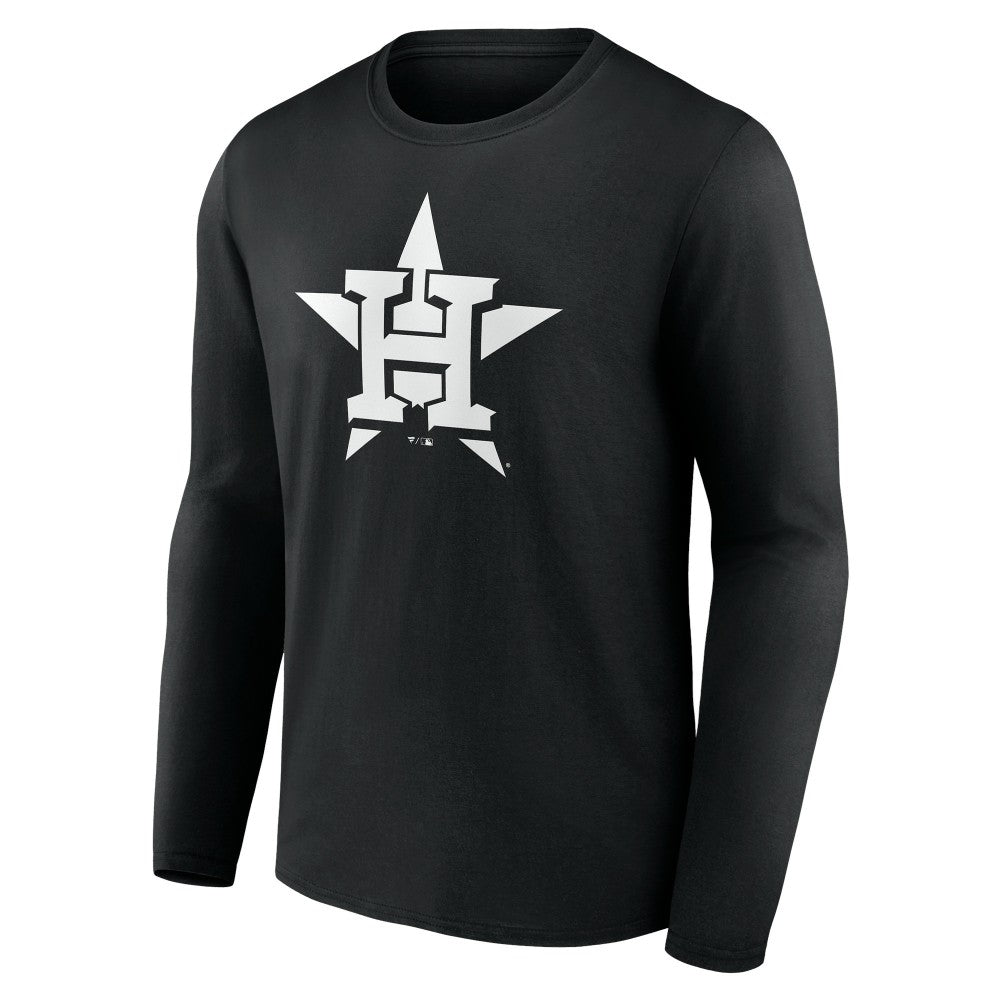MLB Houston Astros Monochrome Personalized Name & Number Long Sleeve T-Shirt