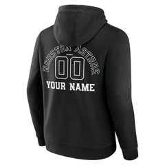 MLB Houston Astros Monochrome Personalized Name & Number Pullover Hoodie