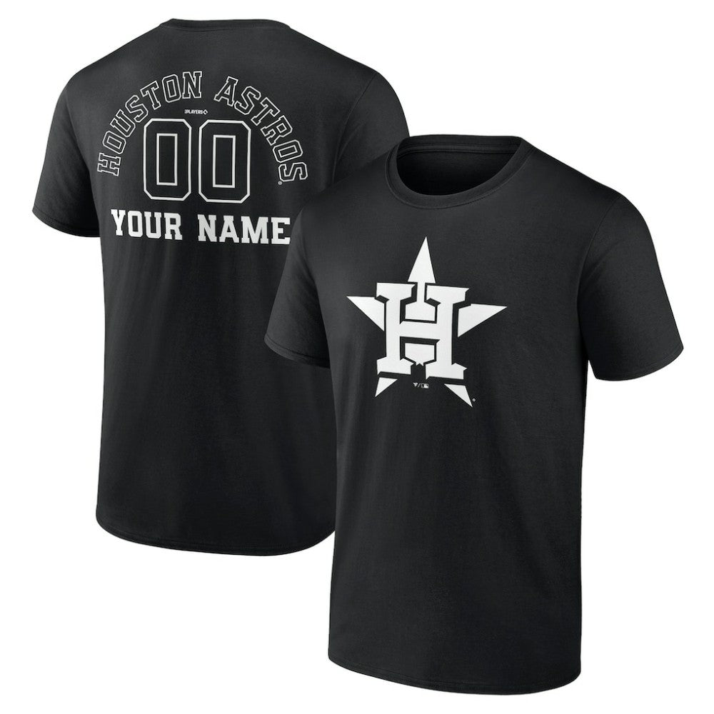 MLB Houston Astros Monochrome Personalized Name & Number T-Shirt