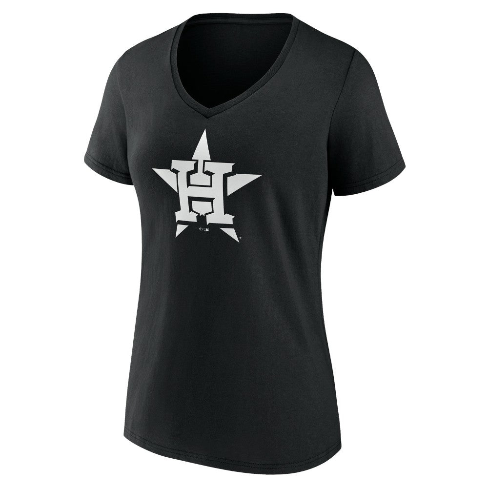 MLB Houston Astros Women's Monochrome Personalized Name & Number V-Neck T-Shirt