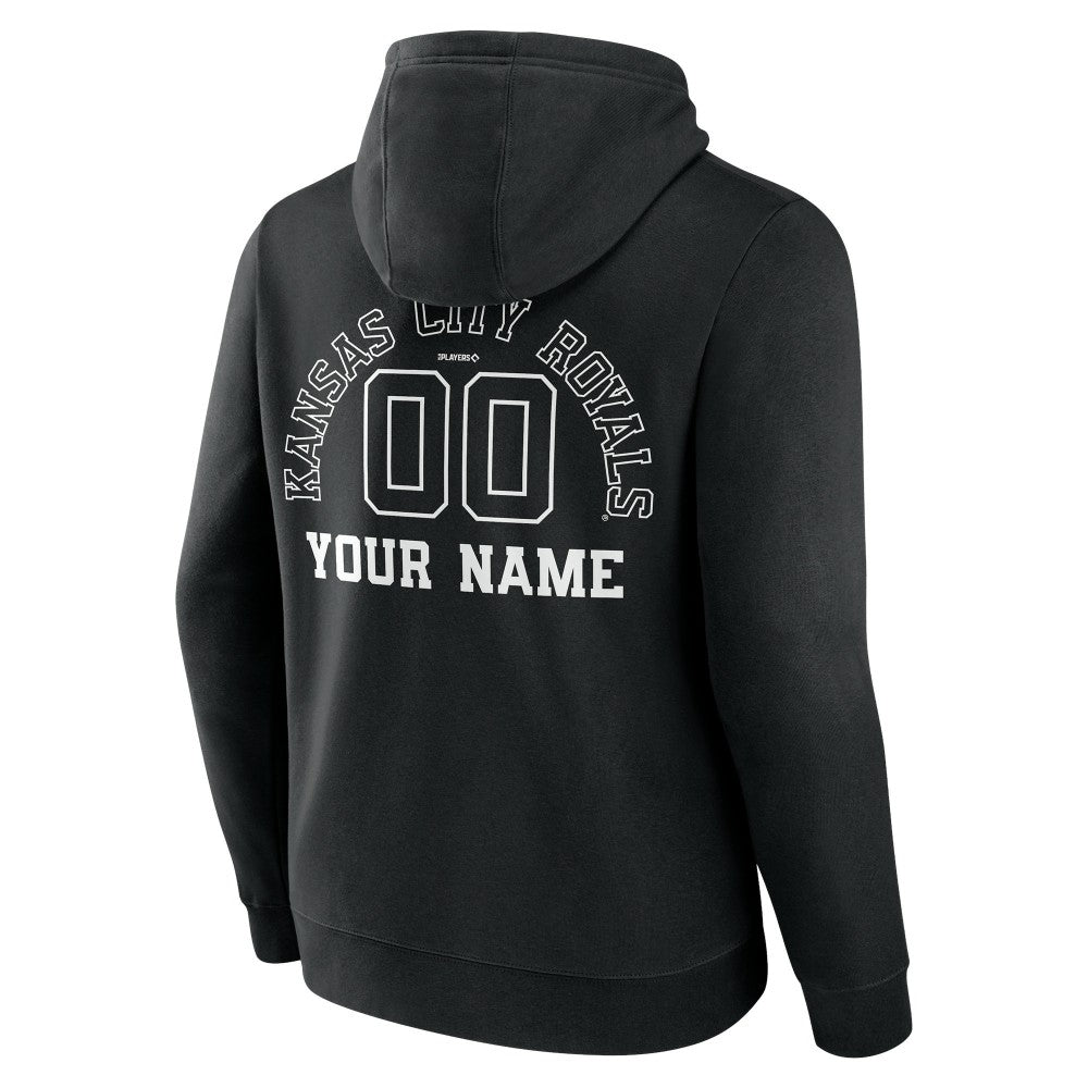 MLB Kansas City Royals Monochrome Personalized Name & Number Pullover Hoodie
