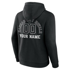 MLB Kansas City Royals Monochrome Personalized Name & Number Pullover Hoodie
