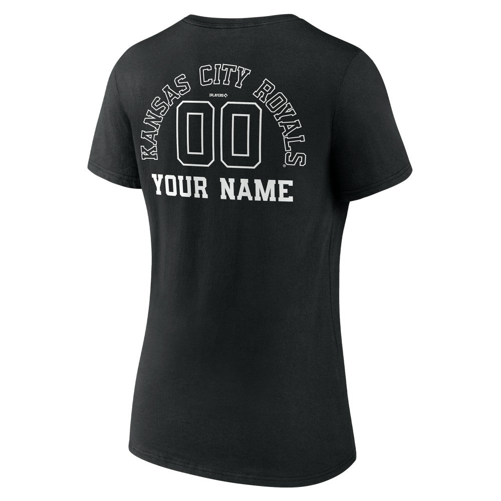 MLB Kansas City Royals Women's Monochrome Personalized Name & Number V-Neck T-Shirt