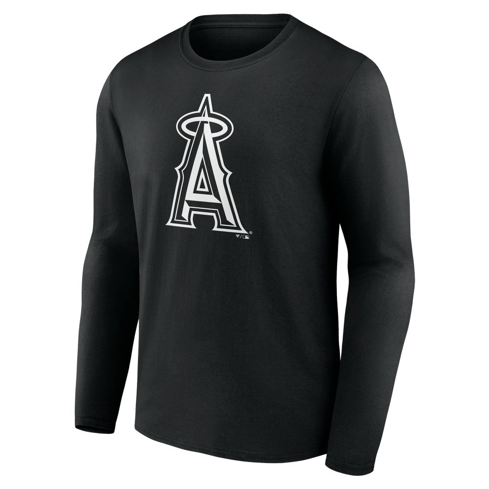 MLB Los Angeles Angels Monochrome Personalized Name & Number Long Sleeve T-Shirt