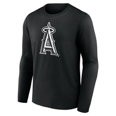 MLB Los Angeles Angels Monochrome Personalized Name & Number Long Sleeve T-Shirt