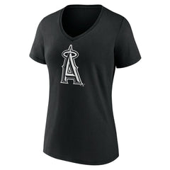 MLB Los Angeles Angels Women's Monochrome Personalized Name & Number V-Neck T-Shirt