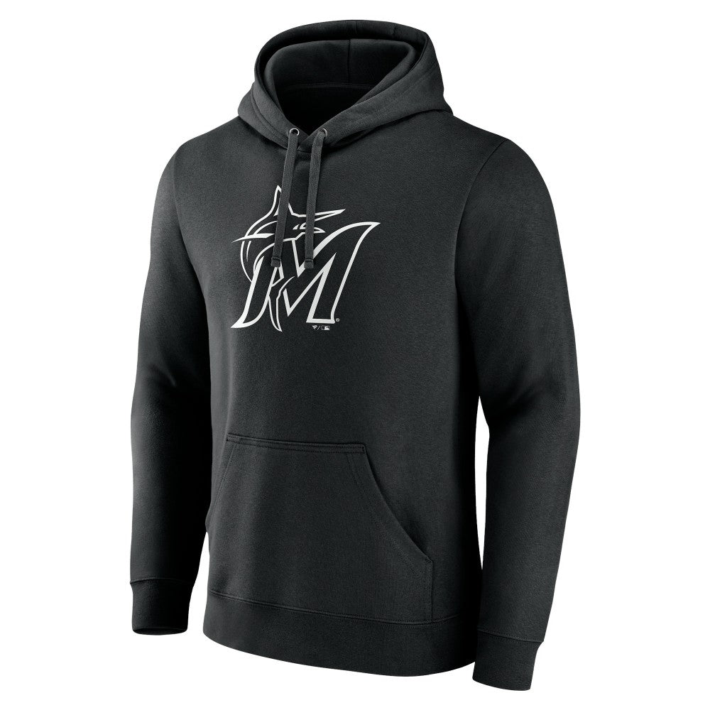 MLB Miami Marlins Monochrome Personalized Name & Number Pullover Hoodie