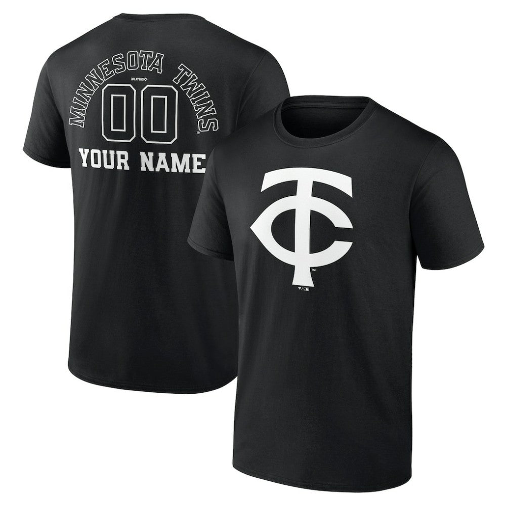 MLB Minnesota Twins Monochrome Personalized Name & Number T-Shirt