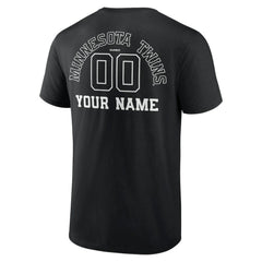 MLB Minnesota Twins Monochrome Personalized Name & Number T-Shirt