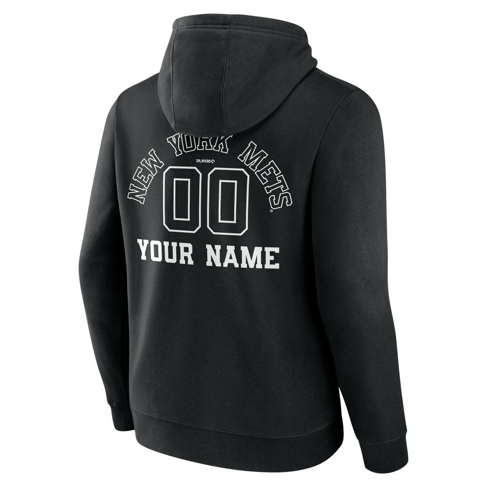 MLB New York Mets Monochrome Personalized Name & Number Pullover Hoodie