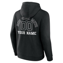 MLB New York Mets Monochrome Personalized Name & Number Pullover Hoodie