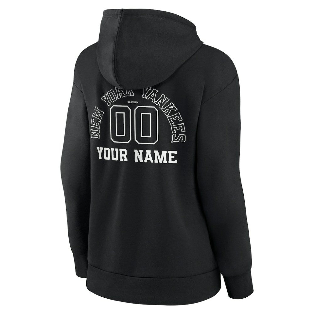 MLB New York Yankees Women's Monochrome Personalized Name & Number Pullover Hoodie