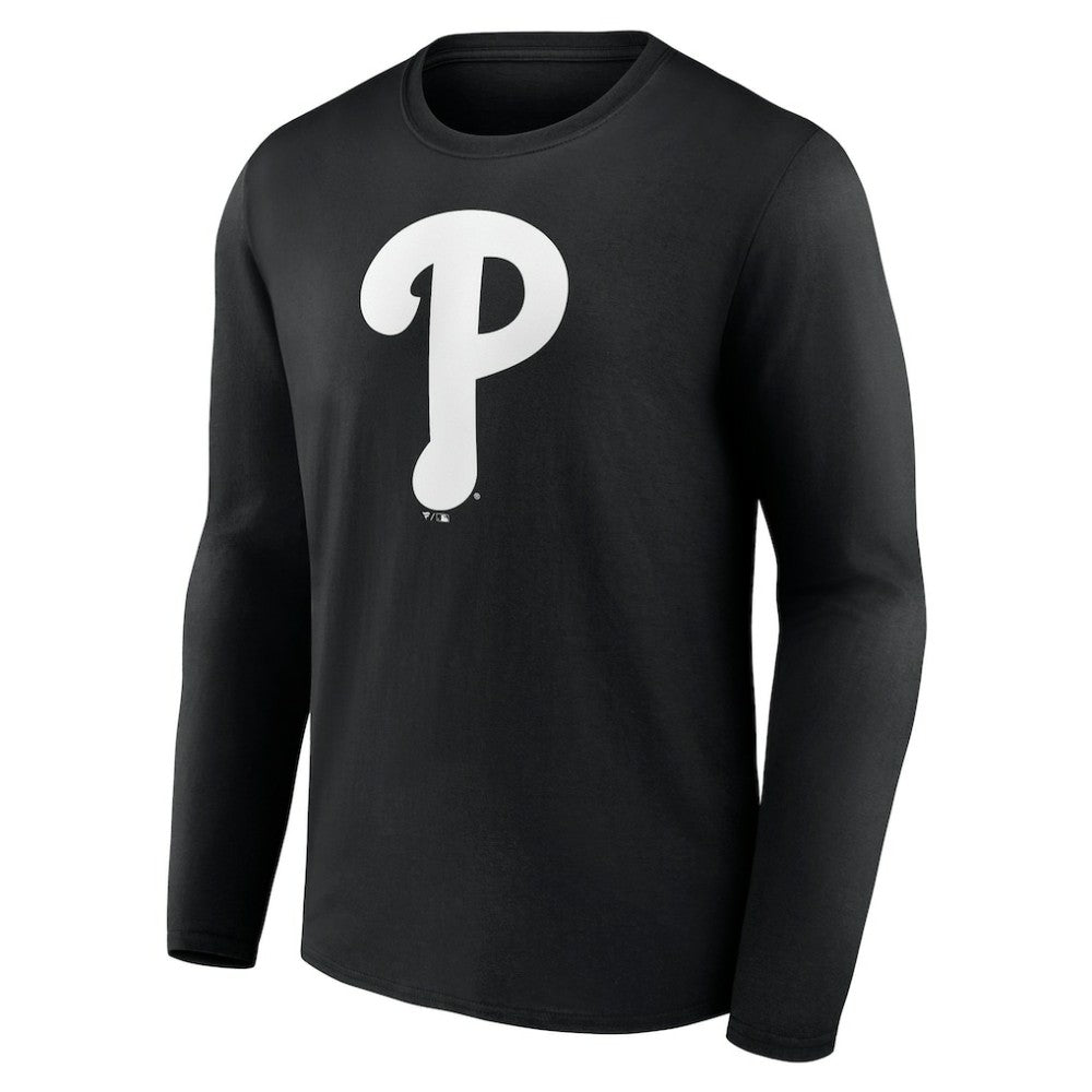 MLB Philadelphia Phillies Monochrome Personalized Name & Number Long Sleeve T-Shirt