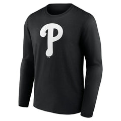 MLB Philadelphia Phillies Monochrome Personalized Name & Number Long Sleeve T-Shirt