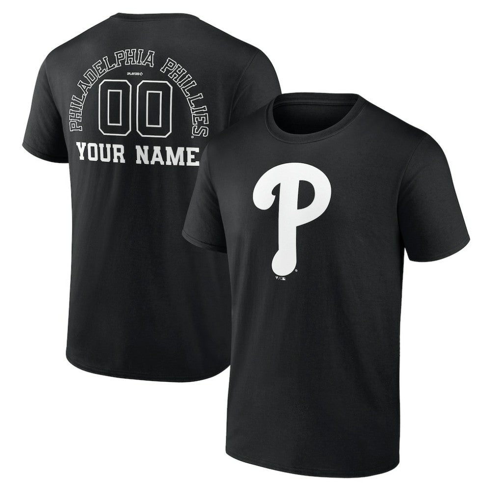 MLB Philadelphia Phillies Monochrome Personalized Name & Number T-Shirt