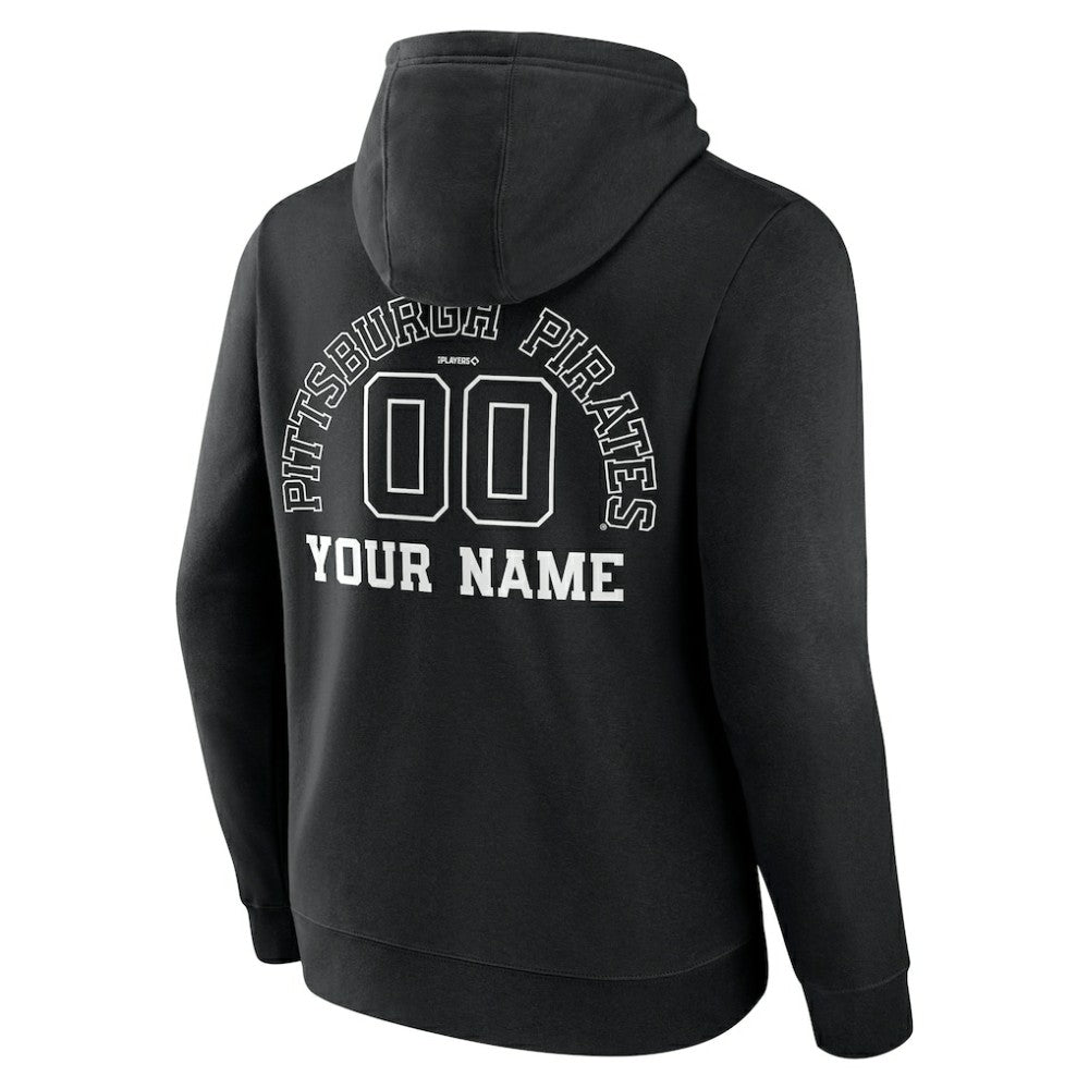 MLB Pittsburgh Pirates Monochrome Personalized Name & Number Pullover Hoodie