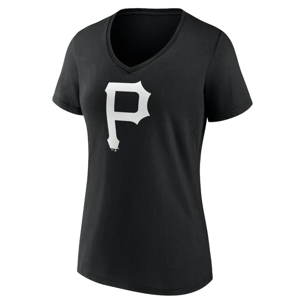 MLB Pittsburgh Pirates Women's Monochrome Personalized Name & Number V-Neck T-Shirt