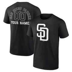 MLB San Diego Padres Monochrome Personalized Name & Number T-Shirt