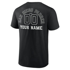 MLB San Diego Padres Monochrome Personalized Name & Number T-Shirt