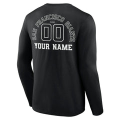 MLB San Francisco Giants Monochrome Personalized Name & Number Long Sleeve T-Shirt