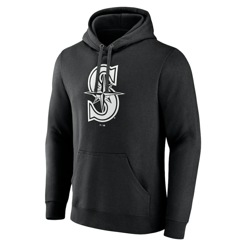 MLB Seattle Mariners Monochrome Personalized Name & Number Pullover Hoodie