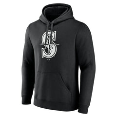 MLB Seattle Mariners Monochrome Personalized Name & Number Pullover Hoodie