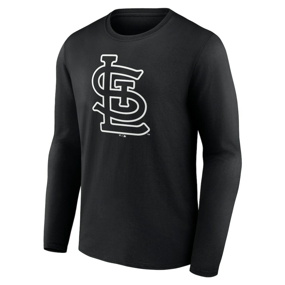 MLB St. Louis Cardinals Monochrome Personalized Name & Number Long Sleeve T-Shirt