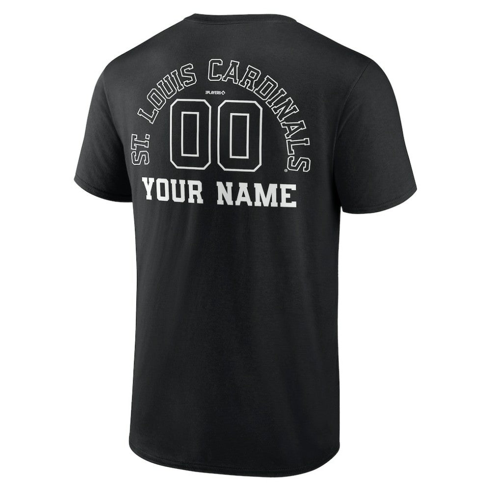 MLB St. Louis Cardinals Monochrome Personalized Name & Number T-Shirt