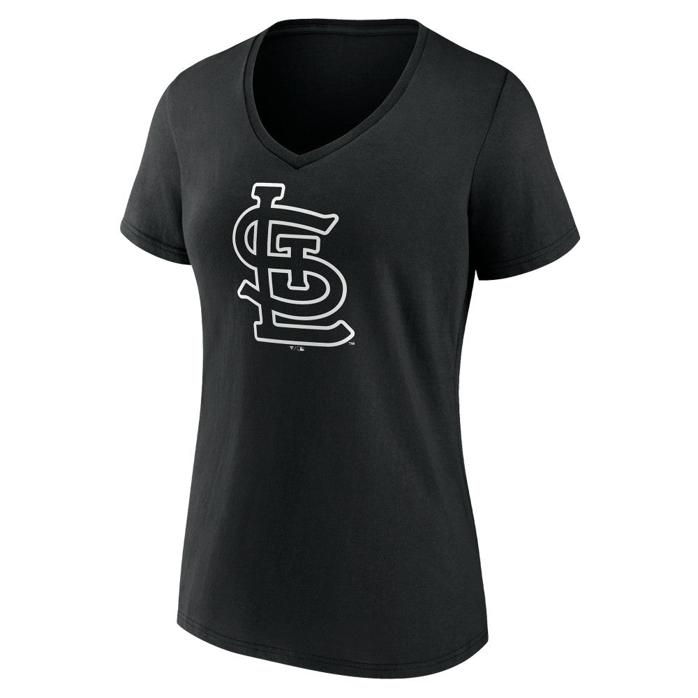 MLB St. Louis Cardinals Women's Monochrome Personalized Name & Number V-Neck T-Shirt
