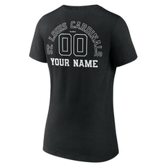 MLB St. Louis Cardinals Women's Monochrome Personalized Name & Number V-Neck T-Shirt