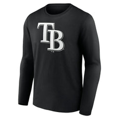 MLB Tampa Bay Rays Monochrome Personalized Name & Number Long Sleeve T-Shirt