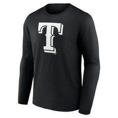 MLB Texas Rangers Monochrome Personalized Name & Number Long Sleeve T-Shirt