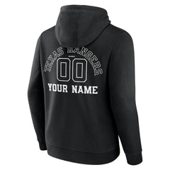 MLB Texas Rangers Monochrome Personalized Name & Number Pullover Hoodie